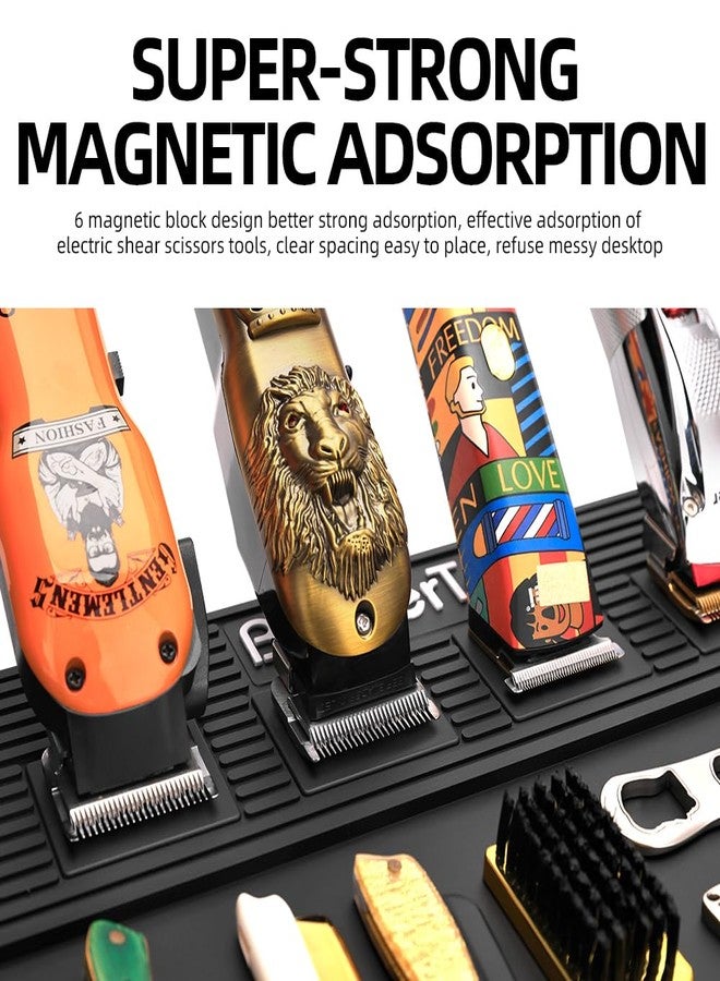 BarberTop Magnetic Barber Mat with 6 Magnets - 19.3"x12.6" Non-Slip Tool Organizer for Clippers, Station Table Pad | Barber Mats for Grooming, Salon & Home Use - Image 3